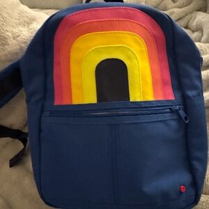 STATE Blue Backpack with Rainbow Design